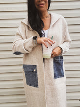 Load image into Gallery viewer, CRISP MORNINGS HOODED DUSTER CARDIGAN
