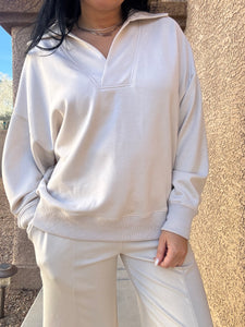 WAIT TILL YOU FEEL THIS COLLARED TOP