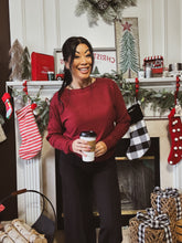 Load image into Gallery viewer, HOLLY TEXTURED SLEEVE SWEATER