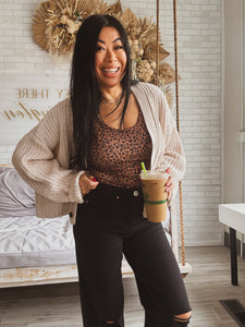 SPOTTED CHARM LEOPARD BODYSUIT