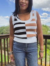 Load image into Gallery viewer, TOTAL STANDOUT STRIPED KNIT TANK TOP