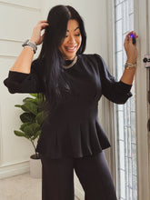 Load image into Gallery viewer, HOURGLASS PEPLUM TOP