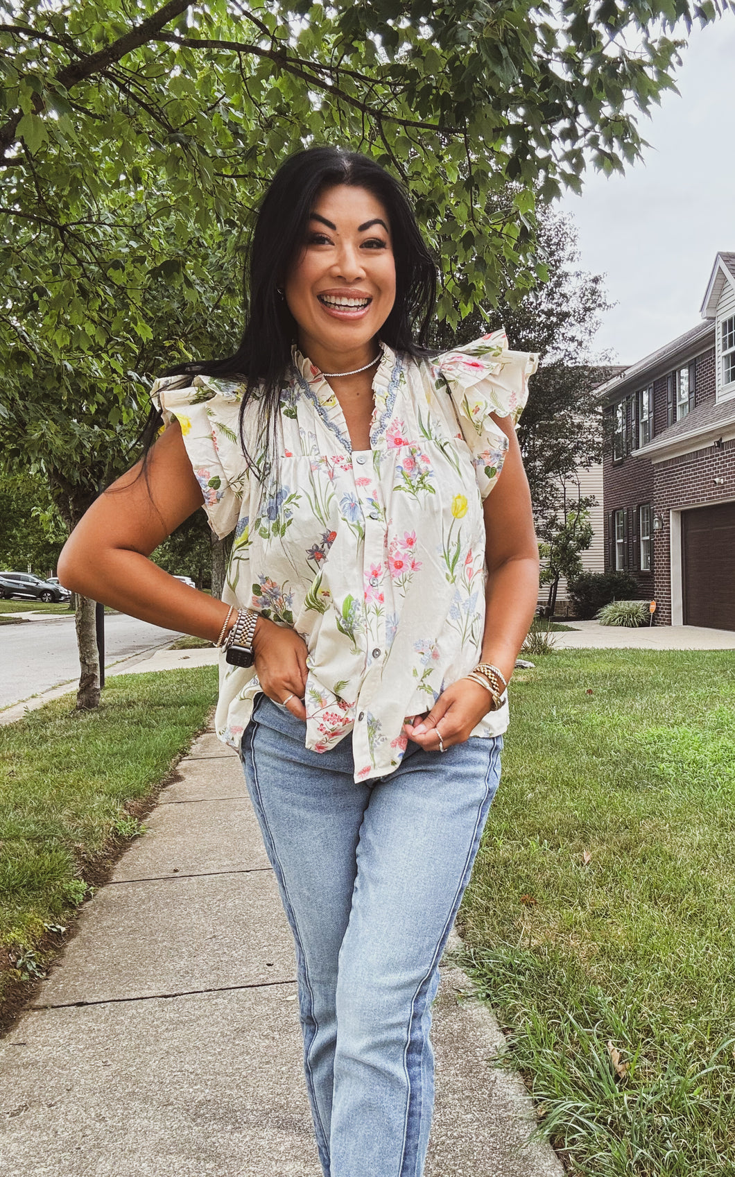 BLOOM AND GRACE RUFFLE TOP