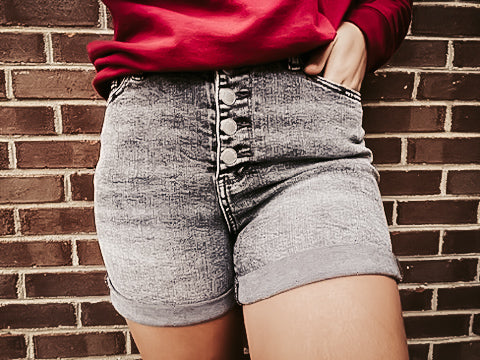 ELLIE HIGH WAISTED JEAN SHORTS