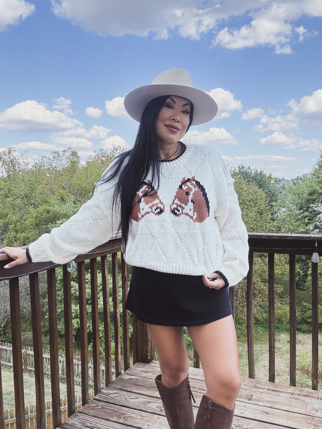 COWGIRL HORSE SWEATER