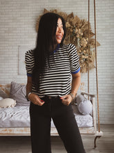 Load image into Gallery viewer, HAPPY SMILES STRIPE TOP