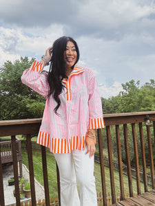 APEROL SPRITZ STRIPED TOP