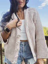 Load image into Gallery viewer, FLOWER POWER CHENILLE CARDIGAN
