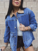 Load image into Gallery viewer, UP IN THE MOUNTAINS DENIM JACKET