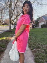 Load image into Gallery viewer, PINK PAR-3 SCUBA POLO DRESS