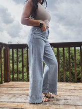 Load image into Gallery viewer, RACHEL SCALLOPED EYELET JEANS