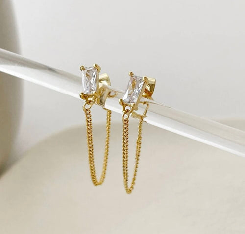 CHANSUTTPEARLS BLING DAINTY EARRINGS