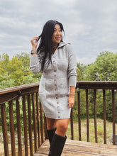 Load image into Gallery viewer, FALL IN LOVE SWEATER DRESS