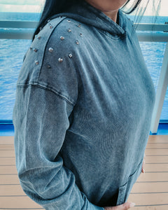 ROCK SOLID STUDDED HOODIE