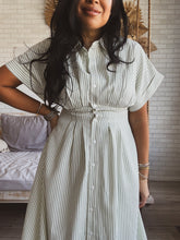 Load image into Gallery viewer, SPRING MEET STRIPED MIDI DRESS
