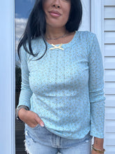 Load image into Gallery viewer, DARLING DITSY POINTELLE THERMAL TOP
