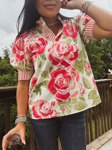WILD BLOOMS FLORAL TOP