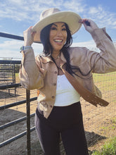 Load image into Gallery viewer, COWGIRL BELLE SUEDE JACKET
