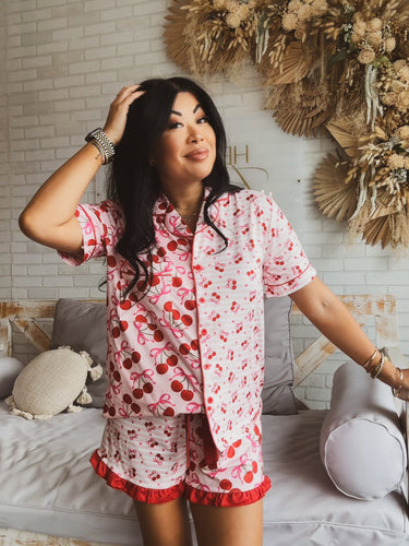 CHERRY BOMB RUFFLE PJ SET