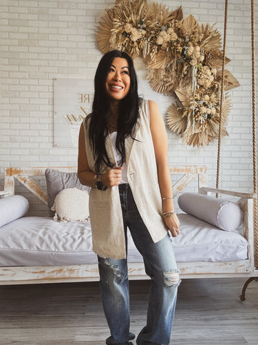 FEELING POSH LINEN VEST
