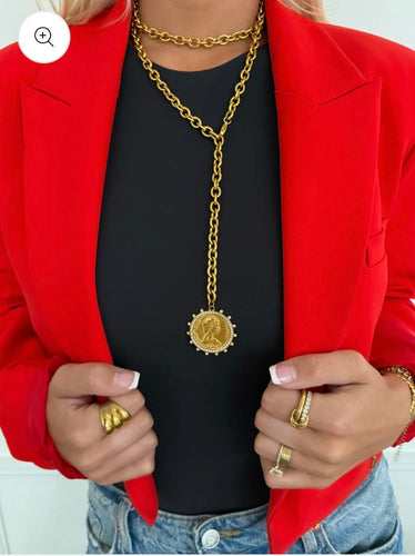 CHANSUTTPEARLS XL COIN NECKLACE