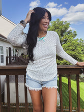 Load image into Gallery viewer, DARLING DITSY POINTELLE THERMAL TOP