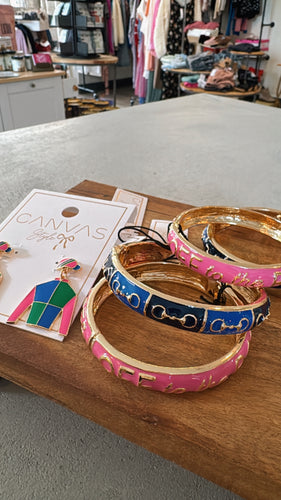HORSEBIT ENAMEL HINGE CUFF