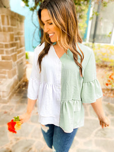 ADDISON ASYMMETRICAL BLOUSE