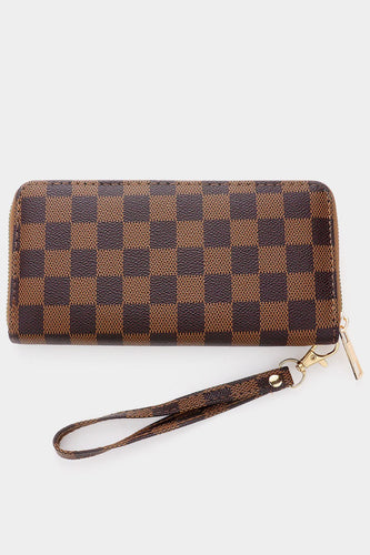 CHECKERED LONG WALLET