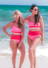 Load image into Gallery viewer, SUMMER HOTSPOT COLOR BLOCK TWO PIECE SWIMSUIT