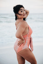 Load image into Gallery viewer, PEACH BELLINI SNAKE ONE PIECE SWIMSUIT