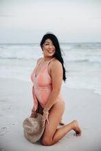 Load image into Gallery viewer, PEACH BELLINI SNAKE ONE PIECE SWIMSUIT