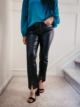 Load image into Gallery viewer, RULE BREAKER LEATHER FRONT SLIT PANTS