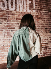 Load image into Gallery viewer, DIAMONDS AND PEARLS DENIM JACKET