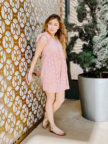 SWEET CAROLINE EYELET DRESS