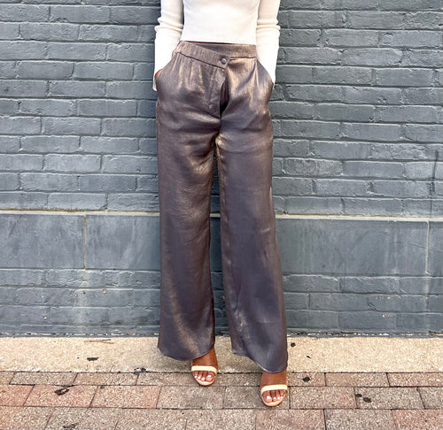 JUST A GLIMMER CROSS FRONT PANTS
