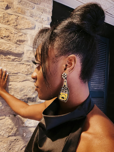 CHAMPAGNE TOAST BEADED EARRINGS