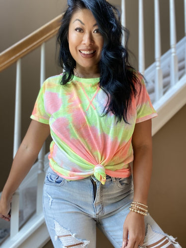 GROOVY NEON TIE DYE TEE